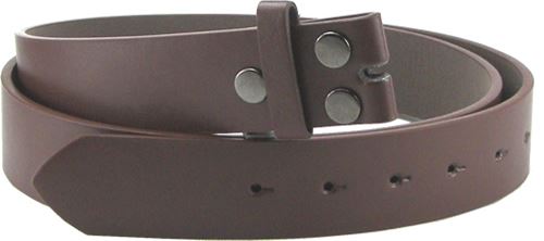 High Quality Brown Snap On PU Leather Belt