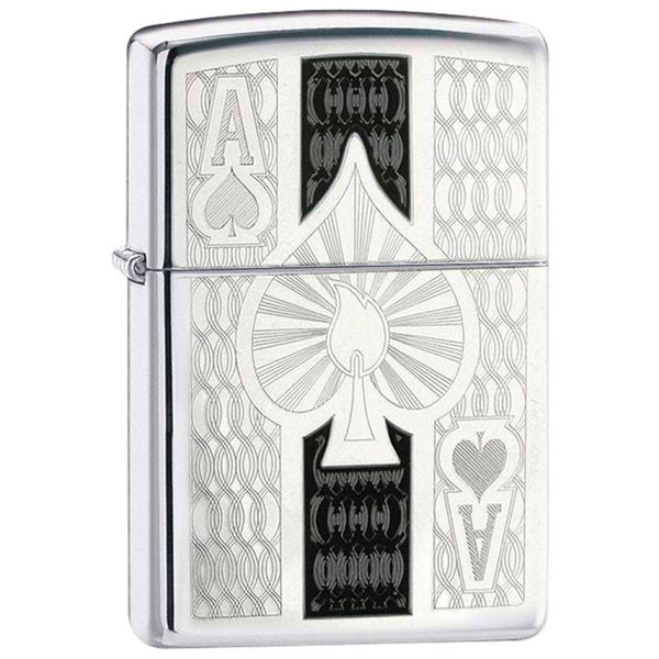 Zippo Ace Lighter High Polish Chrome