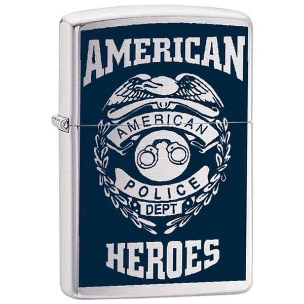 Zippo Street Chrome American Heroes Police Lighter