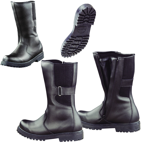 Leather Biker Boots PU Coated