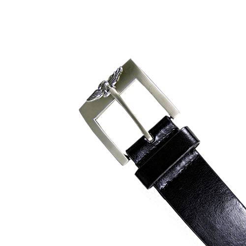 Black Leather Eagle Jean Belt