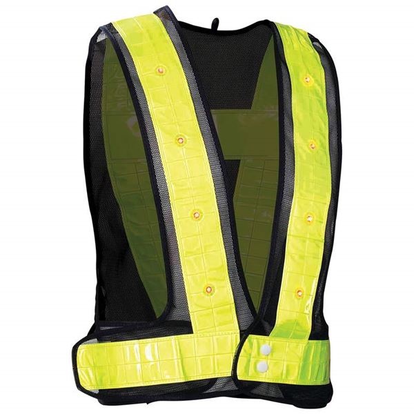 Flashing LED vest safety gear for nighttime
