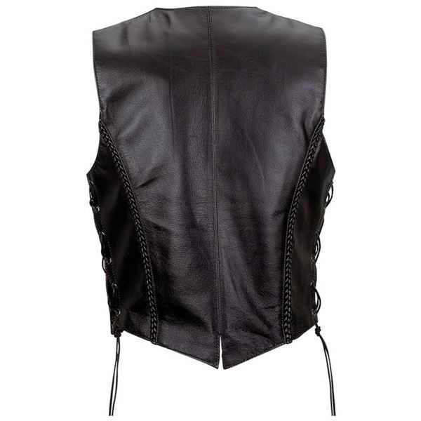 ladies solid genuine leather vest 1