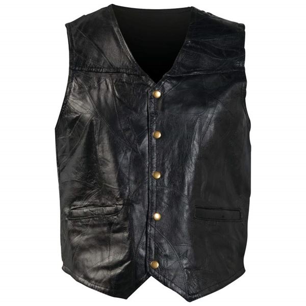 Italian Stone design fully lined genuine leather vest