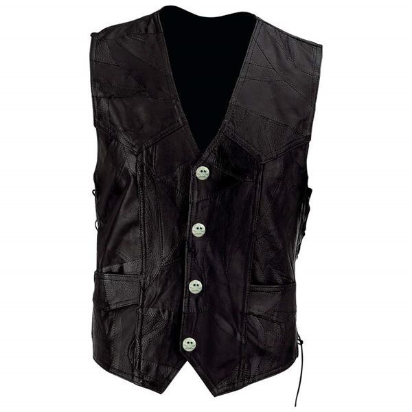 buffalo leather motorcycle vest 1