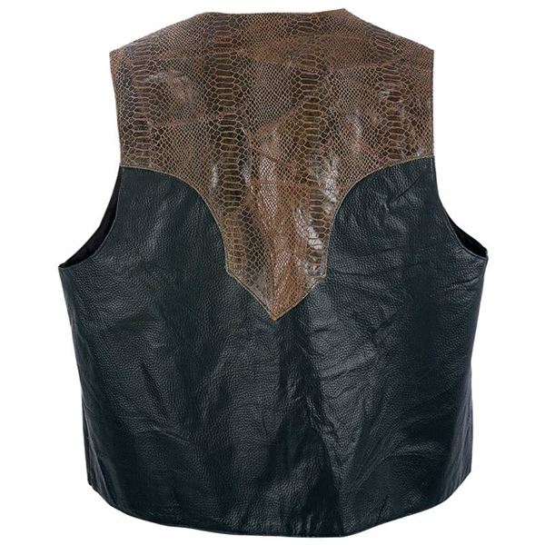 genuine leather western style vest 1