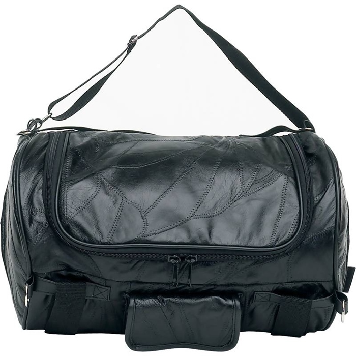Genuine buffalo leather motorcycle barrel bags
