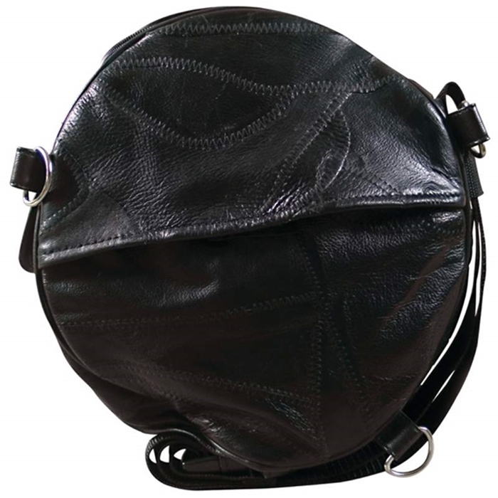 Leather Motorcycle Barrel Bag 1