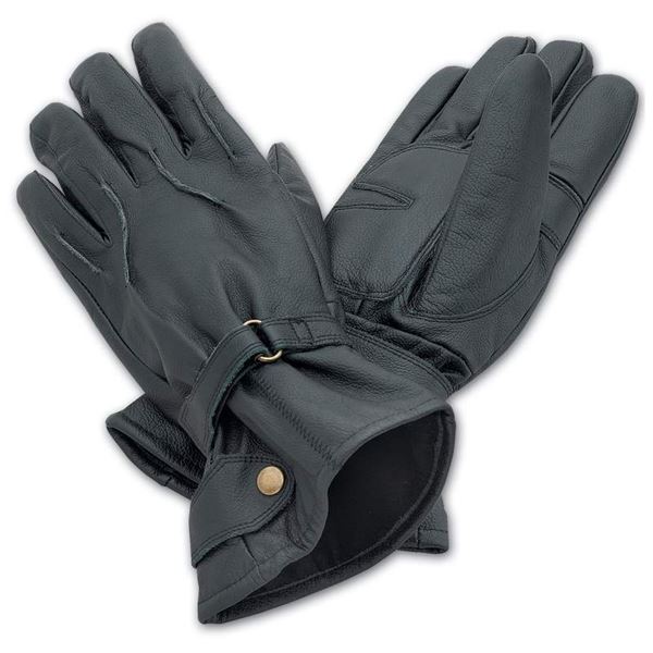 Solid Genuine Leather Motorcycle Gloves