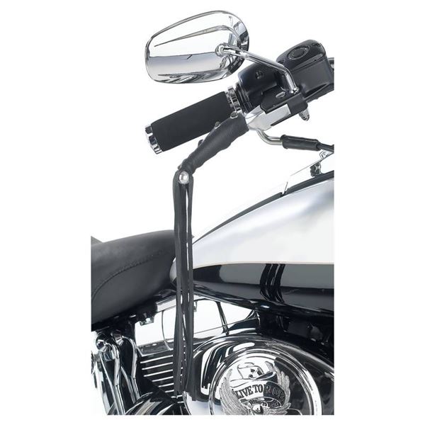 Black Leather Motorcycle Lever Covers