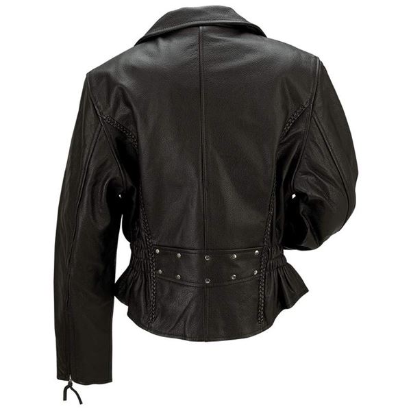 Genuine Buffalo Ladies Leather Motorcycle Jacket