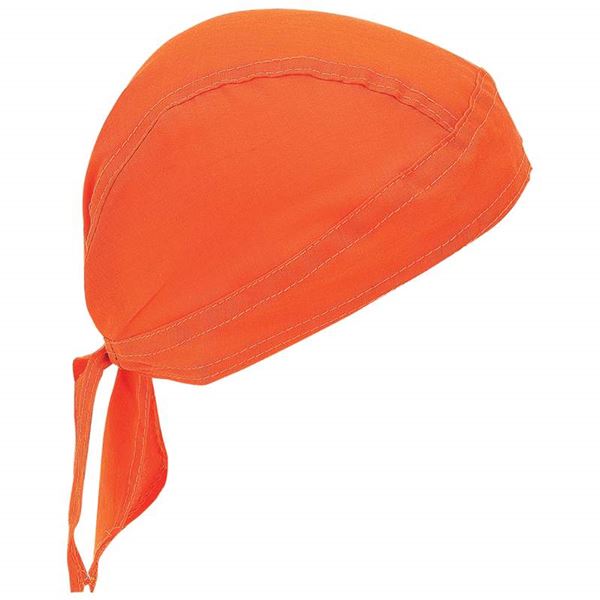 Solid orange cotton skull caps