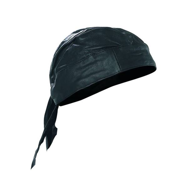 Solid genuine leather skull cap