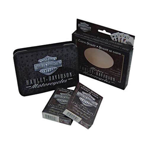 Harley 2pk Cards with collectible tin