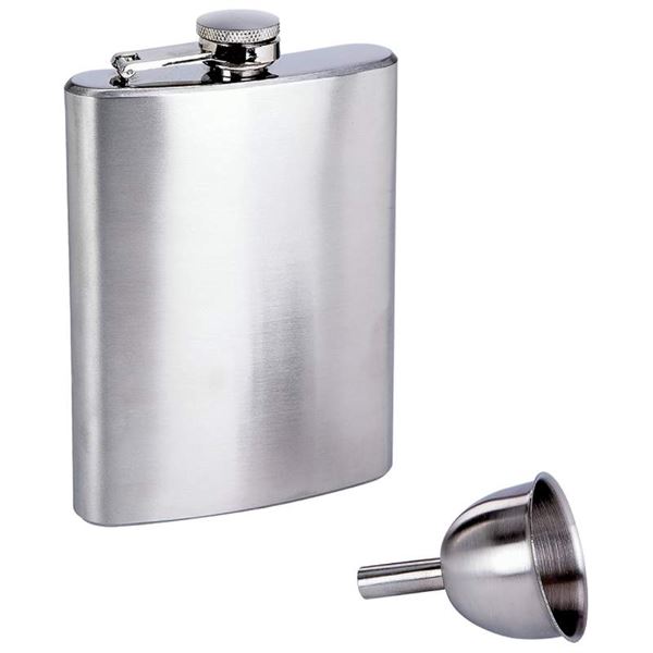 8oz Stainless Steel Hip Flask with Funnel 8oz Stainless Steel Hip Flask with Funnel