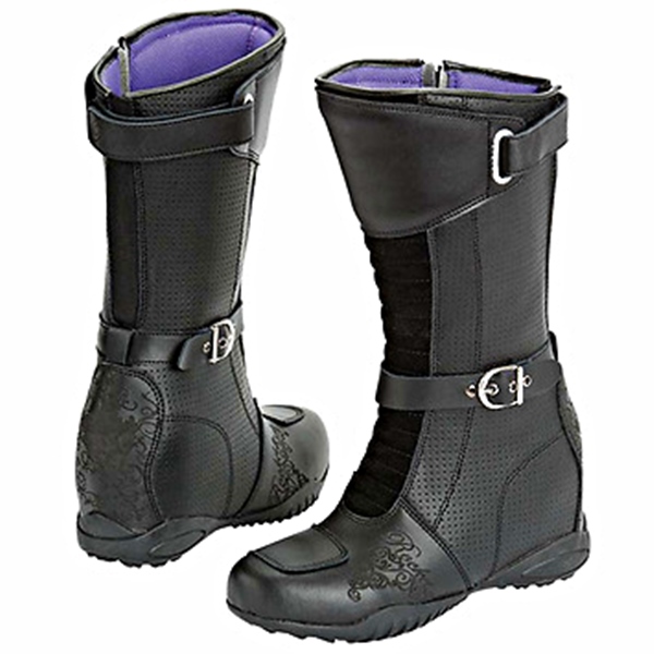 Womens Leather Motorcycle Boots