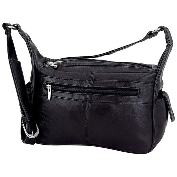 Solid Genuine Lambskin Leather Handbag Purse