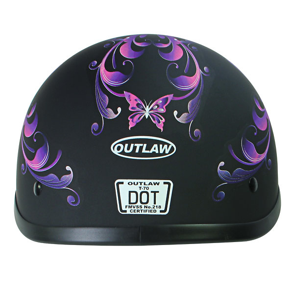 Butterfly Motorcycle Half Helmet