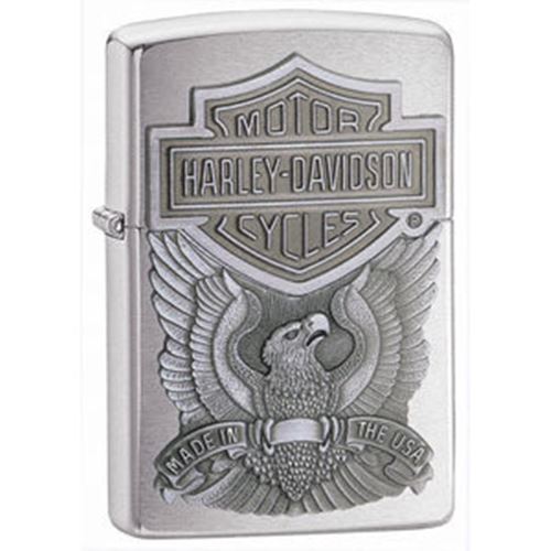 Zippo Brushed chrome finished lighter with HD Bar